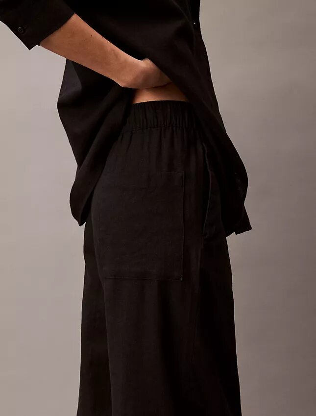 Pantaloni in lino e cotone senza chiusura Pantaloni in lino e cotone senza chiusura