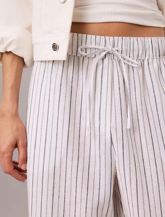 Pantaloni in lino e cotone senza chiusura Pantaloni in lino e cotone senza chiusura