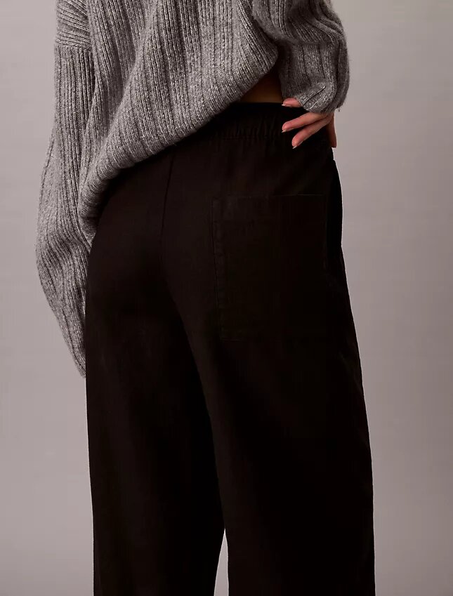 Pantaloni in lino e cotone senza chiusura Pantaloni in lino e cotone senza chiusura