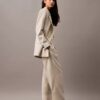 Pantaloni in misto gabardine di lana con pieghe Pantaloni in misto gabardine di lana con pieghe
