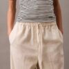 Pantaloni in misto lino e cotone con coulisse Pantaloni in misto lino e cotone con coulisse