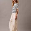 Pantaloni in misto lino e cotone con coulisse Pantaloni in misto lino e cotone con coulisse