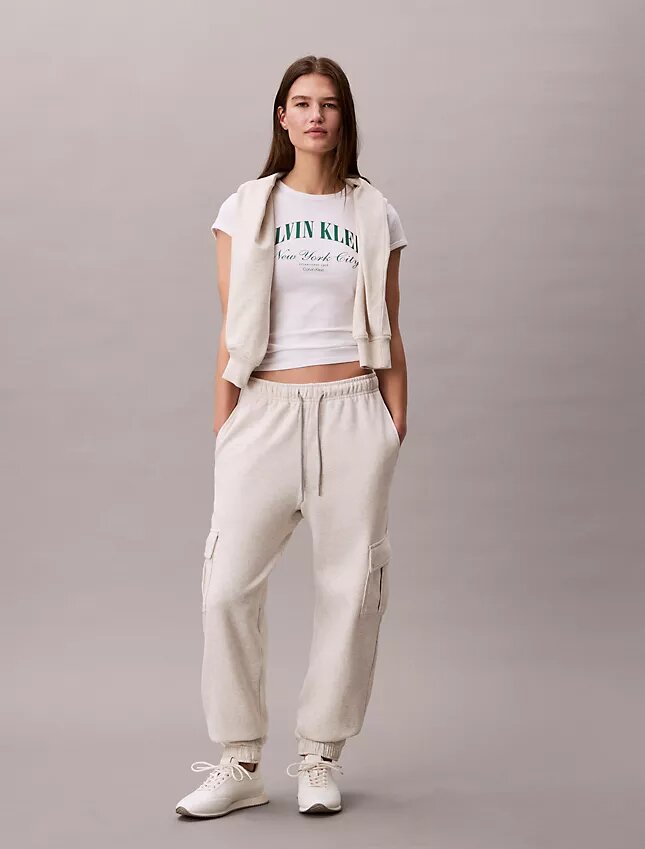 Pantaloni jogger cargo in felpa con Monogram Pantaloni jogger cargo in felpa con Monogram