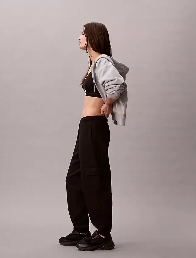 Pantaloni jogger cargo in felpa con Monogram Pantaloni jogger cargo in felpa con Monogram