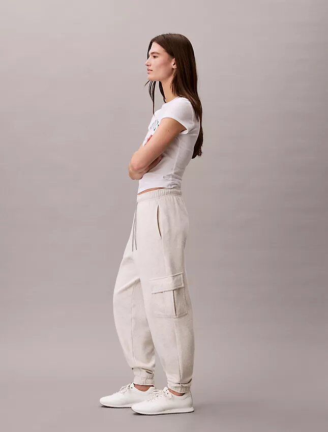 Pantaloni jogger cargo in felpa con Monogram Pantaloni jogger cargo in felpa con Monogram