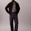 Pantaloni larghi in cotone elasticizzato Pantaloni larghi in cotone elasticizzato