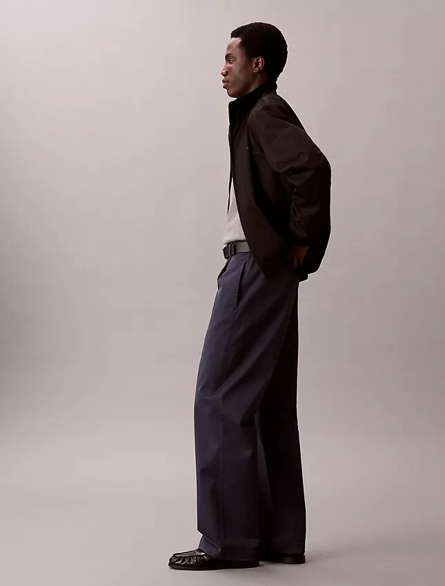 Pantaloni larghi in cotone elasticizzato Pantaloni larghi in cotone elasticizzato