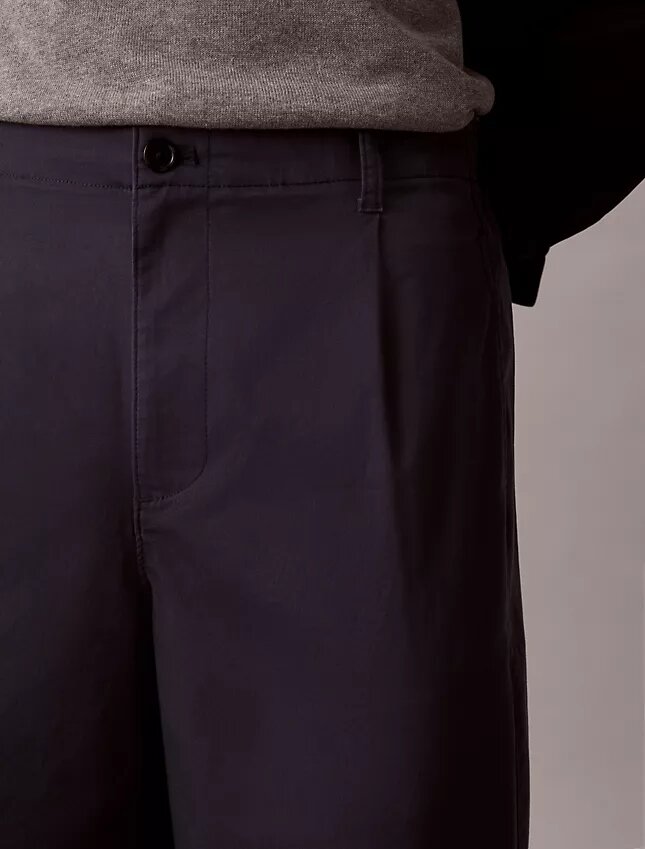 Pantaloni larghi in cotone elasticizzato Pantaloni larghi in cotone elasticizzato