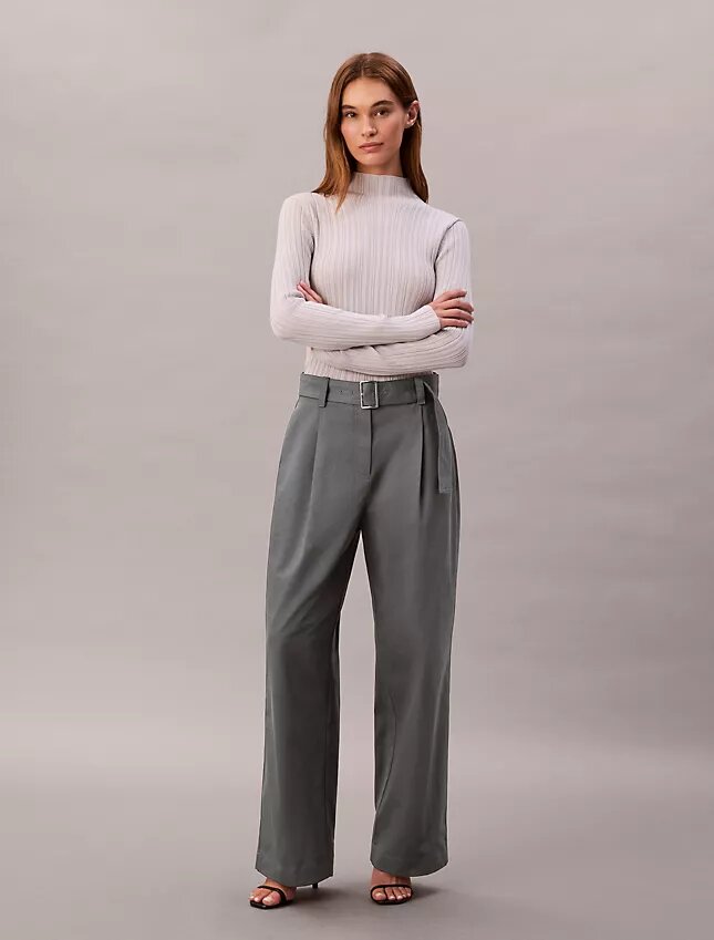 Pantaloni sartoriali con cintura Pantaloni sartoriali con cintura