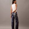 Pantaloni sartoriali con stampa Denim