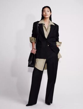 Pantaloni sartoriali in misto lana