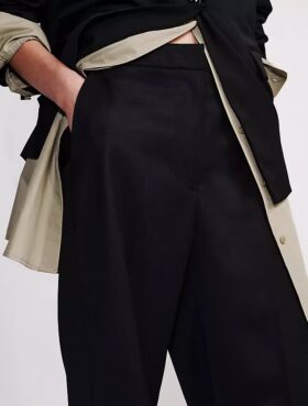 Pantaloni sartoriali in misto lana