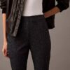Pantaloni skinny in ponte con stampa a spina di pesce Pantaloni skinny in ponte con stampa a spina di pesce