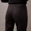 Pantaloni skinny in ponte con stampa a spina di pesce Pantaloni skinny in ponte con stampa a spina di pesce