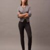 Pantaloni skinny in ponte con stampa pied-de-poule Pantaloni skinny in ponte con stampa pied-de-poule