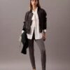 Pantaloni skinny in ponte tinta unita