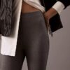 Pantaloni skinny in ponte tinta unita