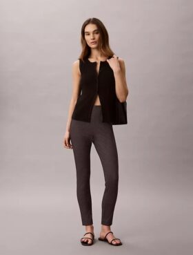 Pantaloni skinny stampati in ponte