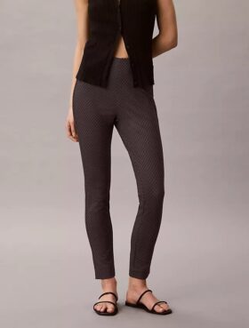 Pantaloni skinny stampati in ponte