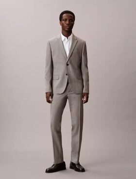 Pantaloni slim a pied-de-poule