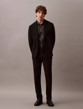 Pantaloni slim in gabardine di lana Pantaloni slim in gabardine di lana