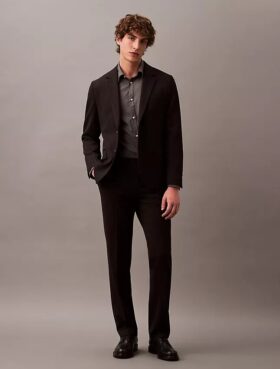 Pantaloni slim in gabardine di lana Pantaloni slim in gabardine di lana