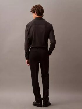 Pantaloni slim in gabardine di lana Pantaloni slim in gabardine di lana