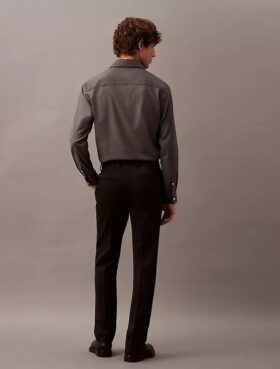 Pantaloni slim in gabardine di lana Pantaloni slim in gabardine di lana