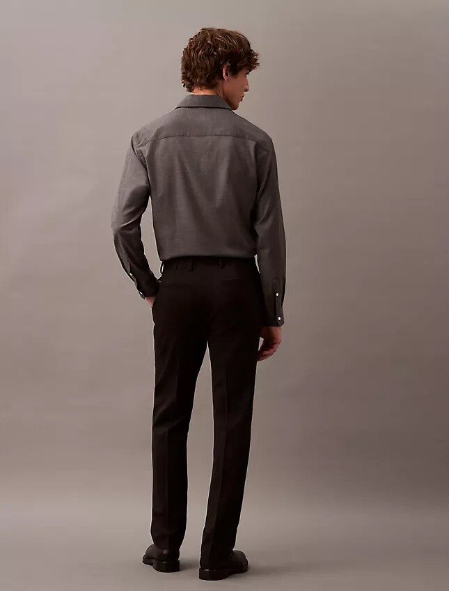 Pantaloni slim in gabardine di lana Pantaloni slim in gabardine di lana
