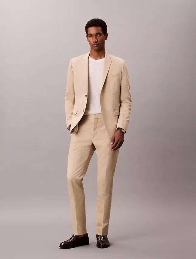 Pantaloni slim in misto lino Pantaloni slim in misto lino