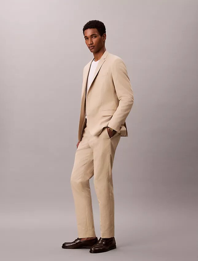 Pantaloni slim in misto lino Pantaloni slim in misto lino