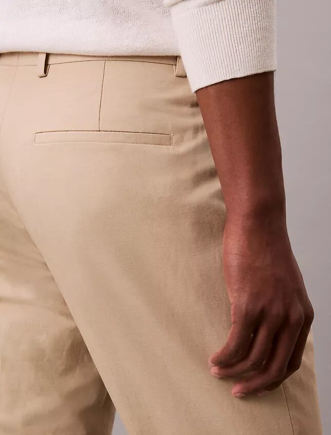 Pantaloni slim in misto lino Pantaloni slim in misto lino