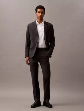 Pantaloni slim su misura in misto lana Pantaloni slim su misura in misto lana