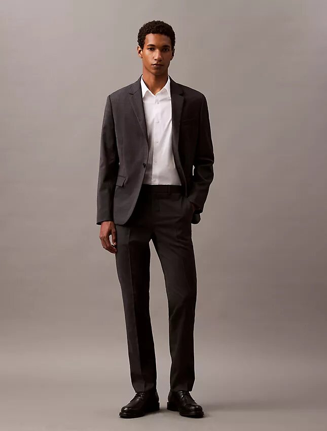 Pantaloni slim su misura in misto lana Pantaloni slim su misura in misto lana