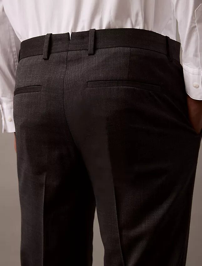 Pantaloni slim su misura in misto lana Pantaloni slim su misura in misto lana