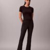 Pantaloni slim svasati in ponte Pantaloni slim svasati in ponte