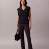 Pantaloni slim svasati in ponte Pantaloni slim svasati in ponte
