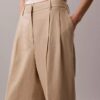 Pantaloni su misura a gamba larga in misto lino