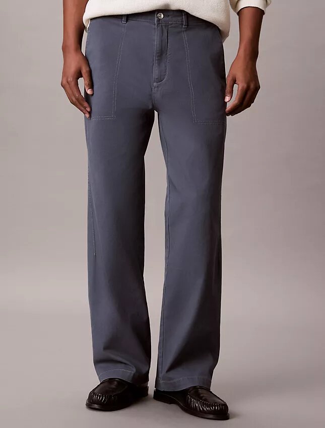 Pantaloni utility dritti dal taglio morbido Pantaloni utility dritti dal taglio morbido