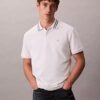 Polo classica con bordi in piqué e Monogram Polo classica con bordi in piqué e Monogram