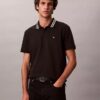 Polo classica con bordi in piqué e Monogram