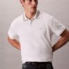 Polo classica con bordi in piqué e Monogram Polo classica con bordi in piqué e Monogram