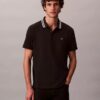 Polo classica con bordi in piqué e Monogram
