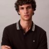 Polo classica con bordi in piqué e Monogram