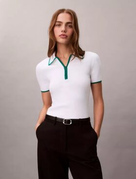 Polo classica con zip a un quarto