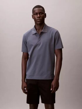 Polo classica in misto cotone piqué