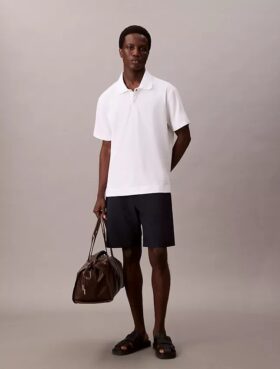 Polo classica in misto cotone piqué