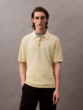 Polo classica in misto lino