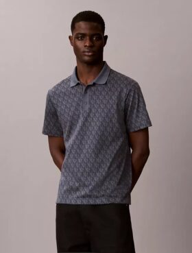 Polo con stampa all-over Liquid Touch