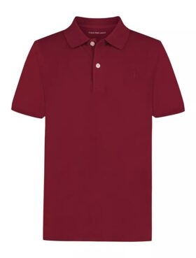 Polo da bambino con monogramma tono su tono
